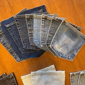 Lot of Denim Jean Pockets
